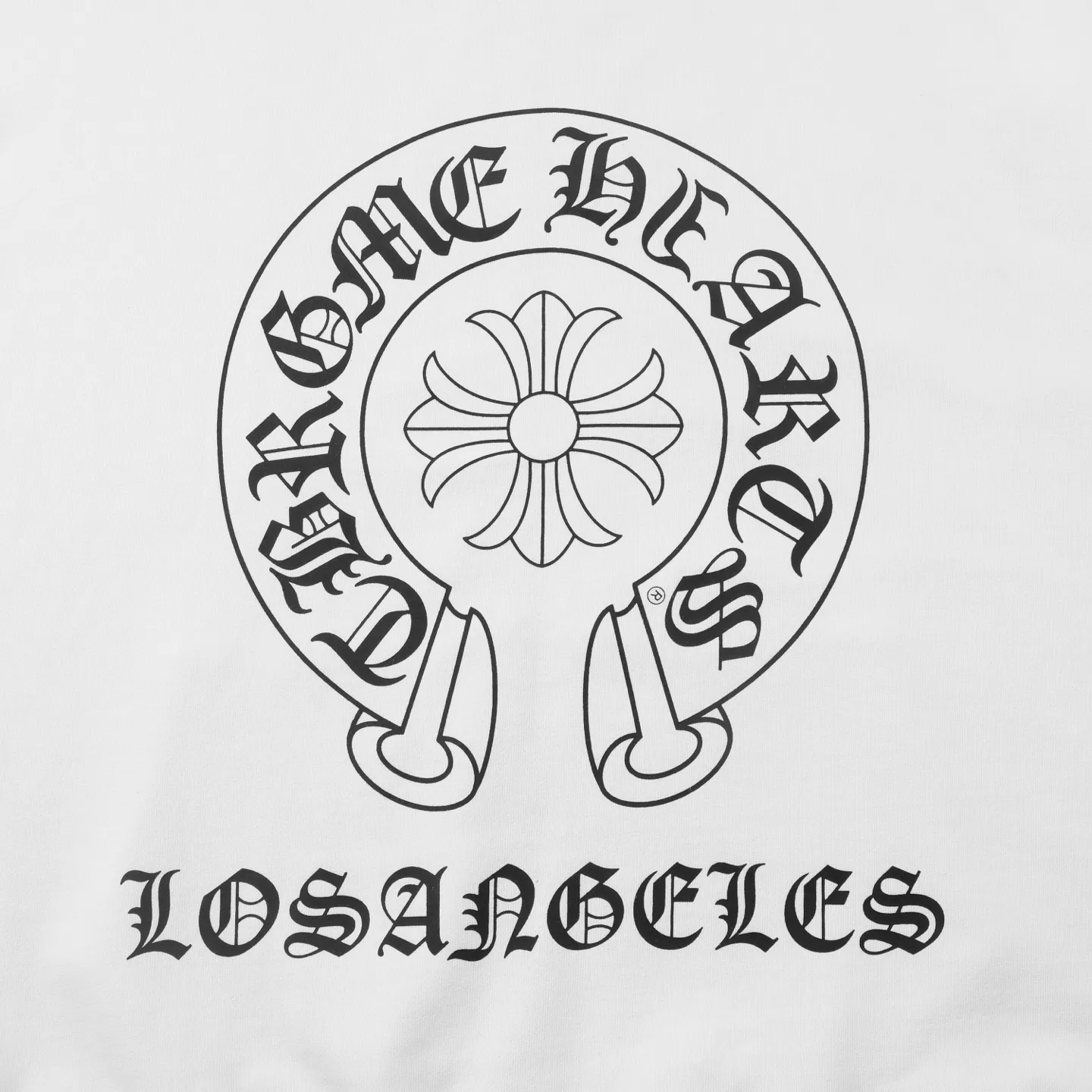 P310 Chrome Hearts Chrome Hearts Cardigan Horseshoe Printed Hooded Sweatshirt Size: SMLXL Color: White Black